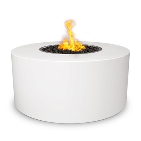 The Outdoor Plus 42 Round Beverly Fire Pit, Powder Coated Metal, Gray, Low Voltage Electronic Ignition, Liquid Propane OPT-42PCBE12V-GRY-LP